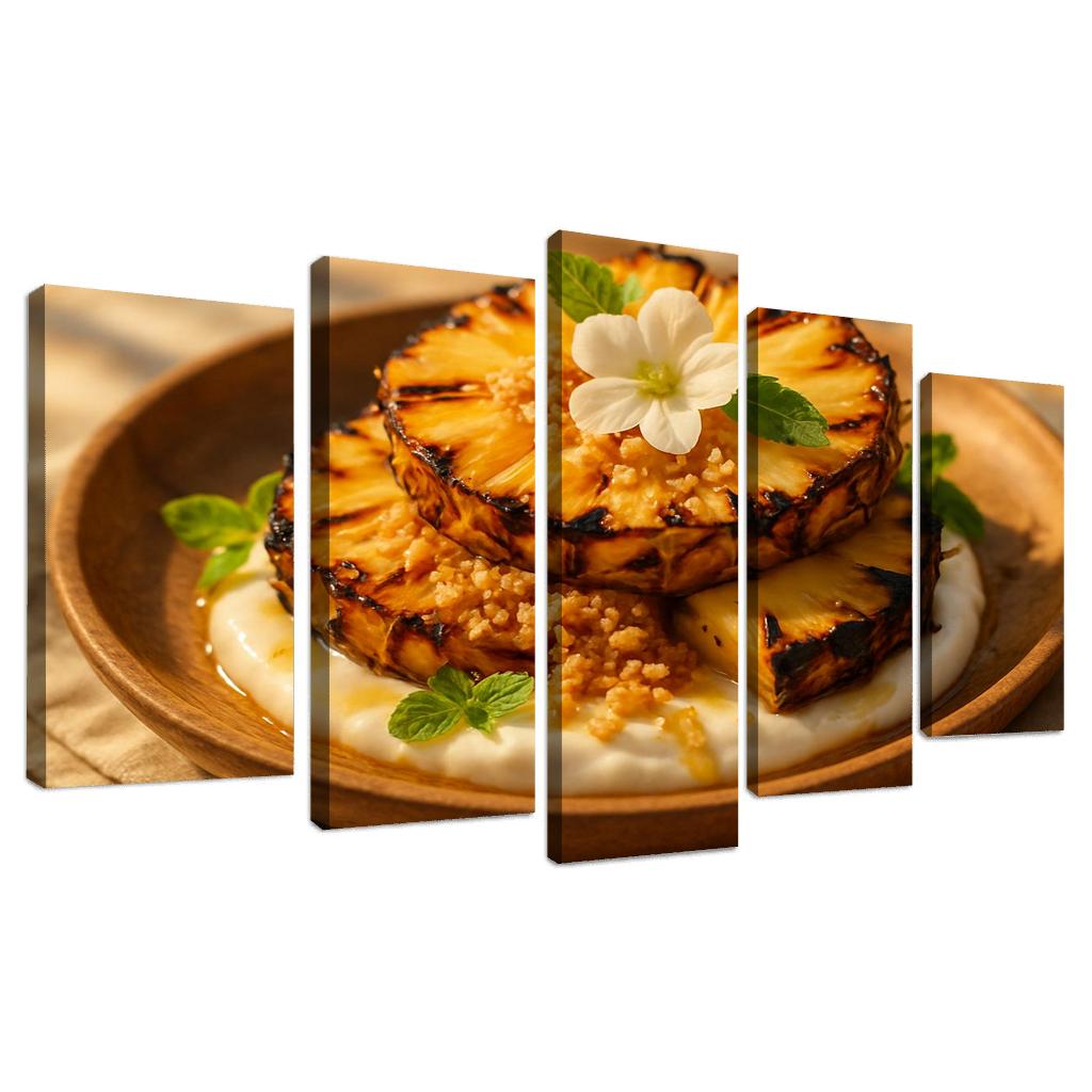 Charred Pineapple Coconut Parfait canvas paintings frame