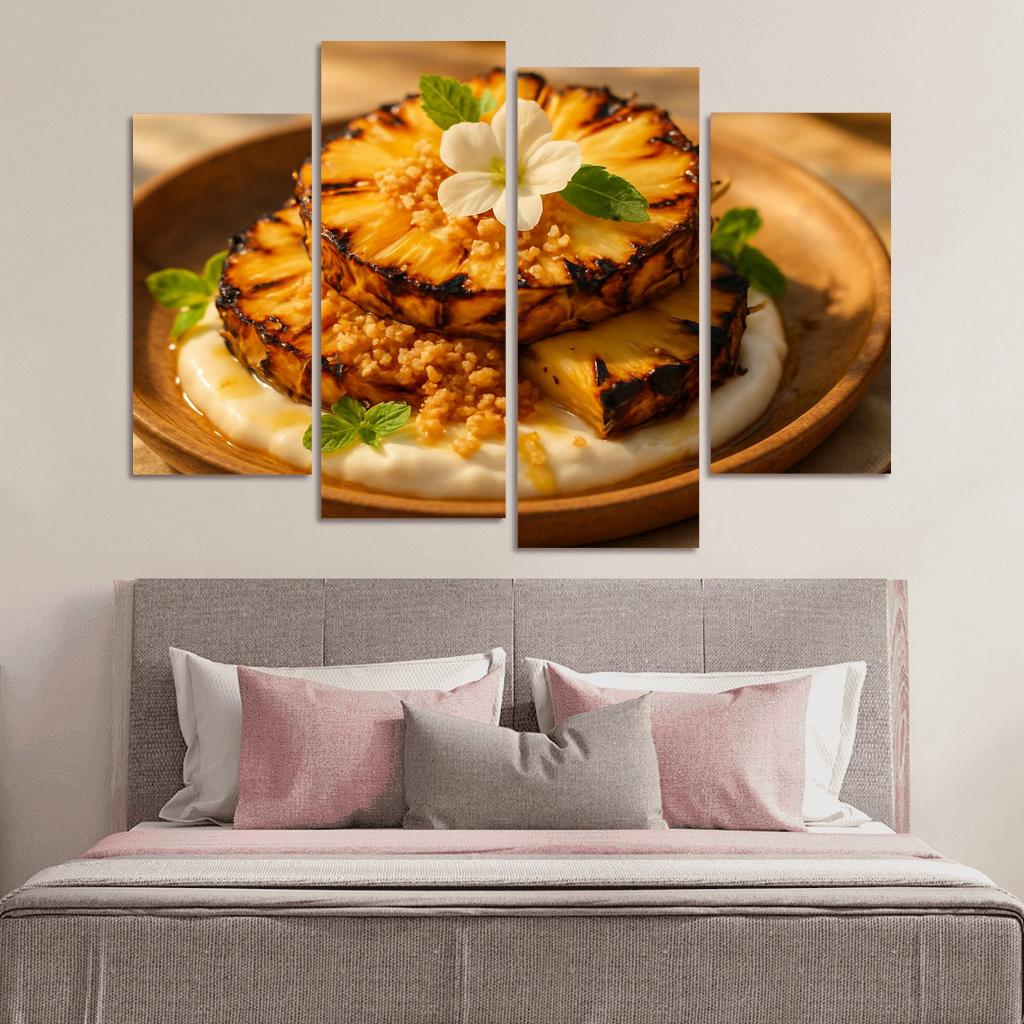 Charred Pineapple Coconut Parfait canvas paintings frame