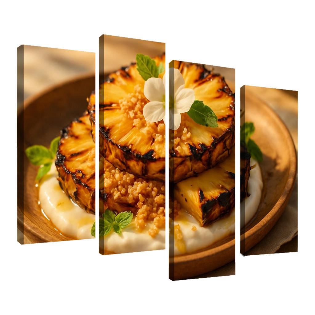 Charred Pineapple Coconut Parfait canvas paintings frame