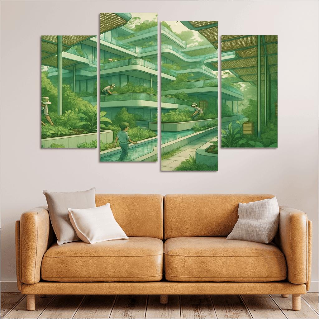 Luminous Terraced Conservatories framed paintings