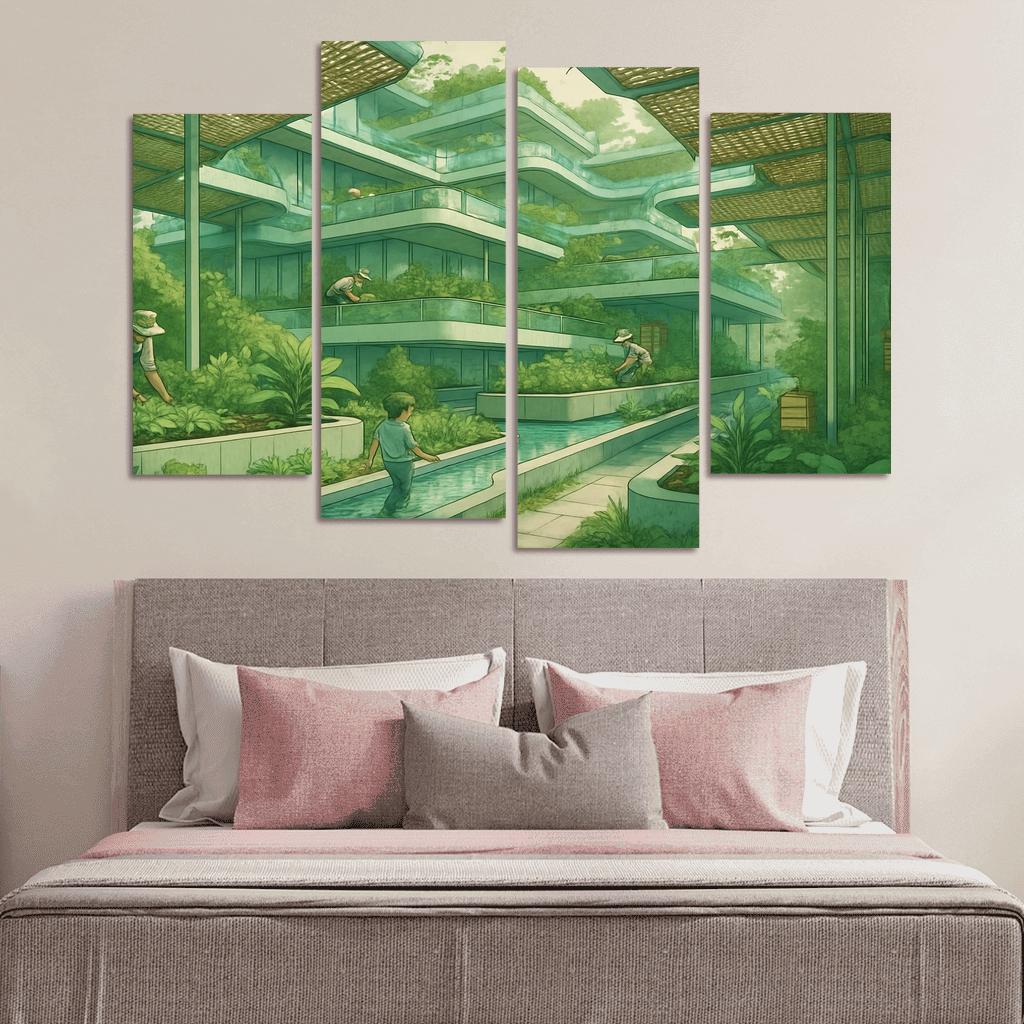 Luminous Terraced Conservatories framed paintings