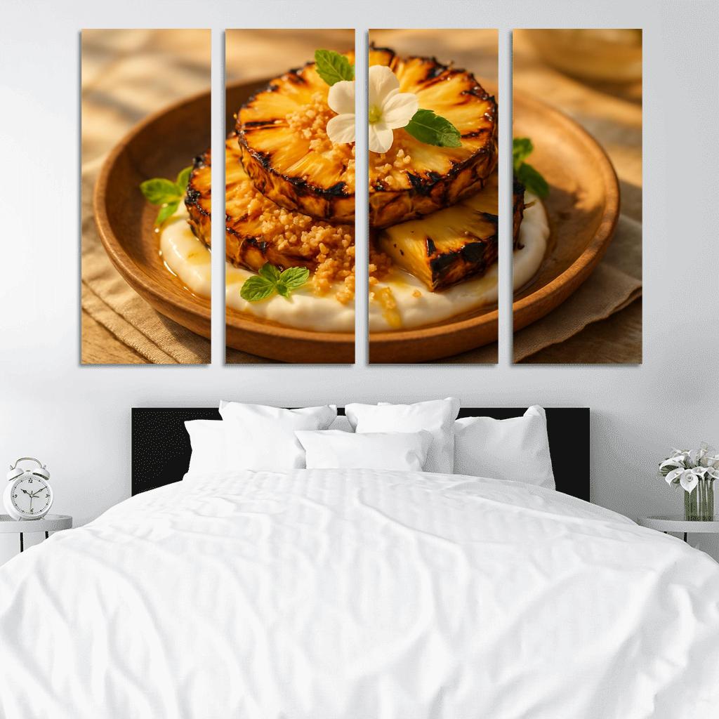 Charred Pineapple Coconut Parfait canvas paintings frame
