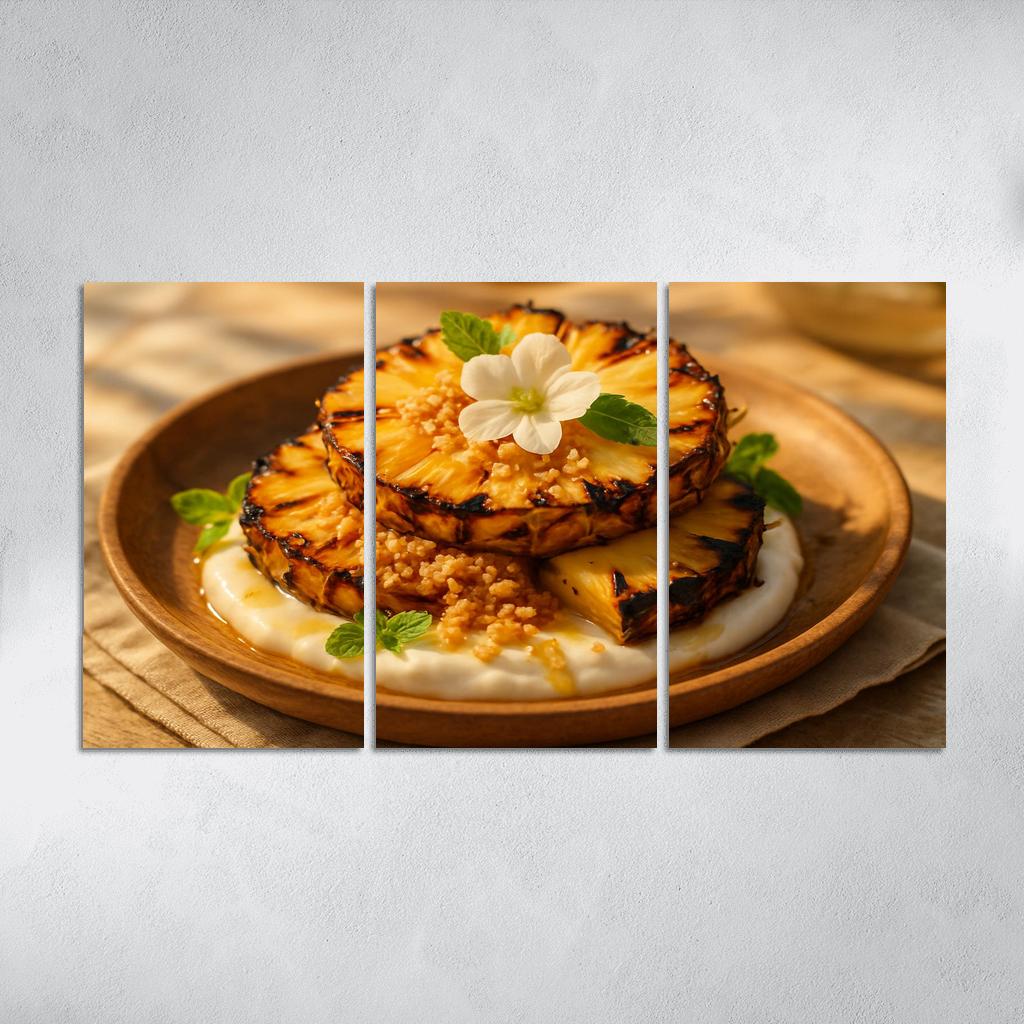 Charred Pineapple Coconut Parfait canvas paintings frame