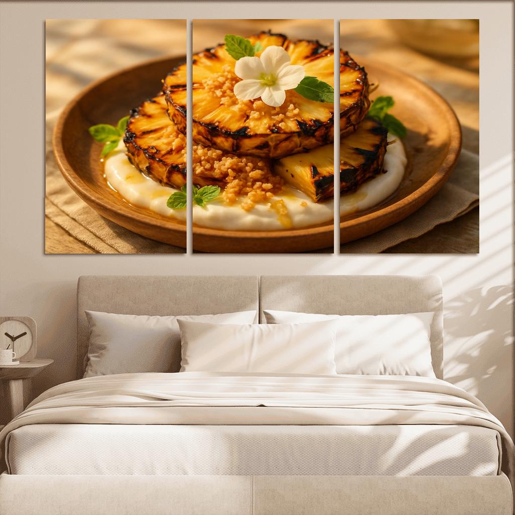 Charred Pineapple Coconut Parfait canvas paintings frame