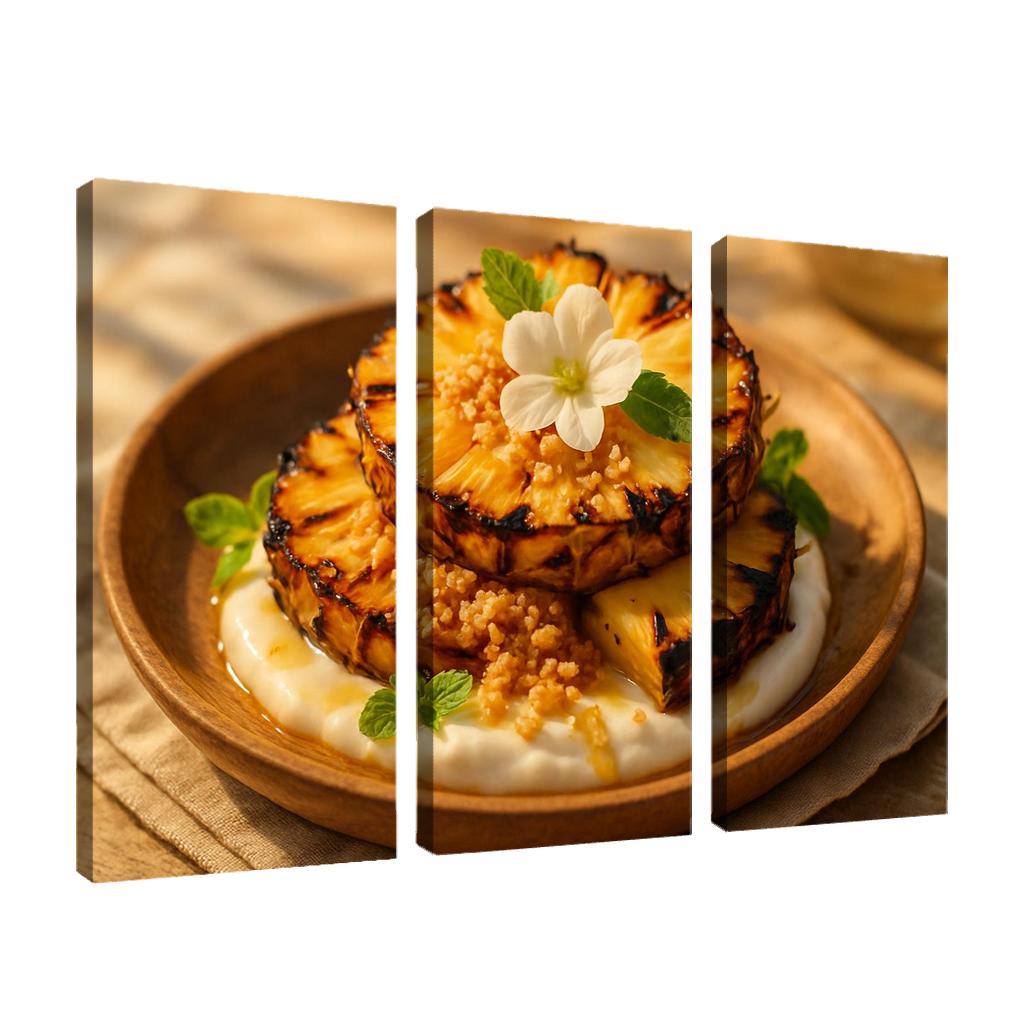 Charred Pineapple Coconut Parfait canvas paintings frame