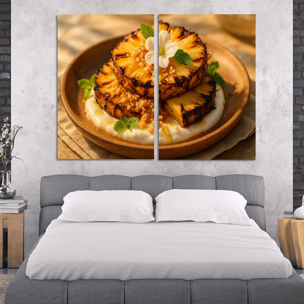 Charred Pineapple Coconut Parfait canvas paintings frame
