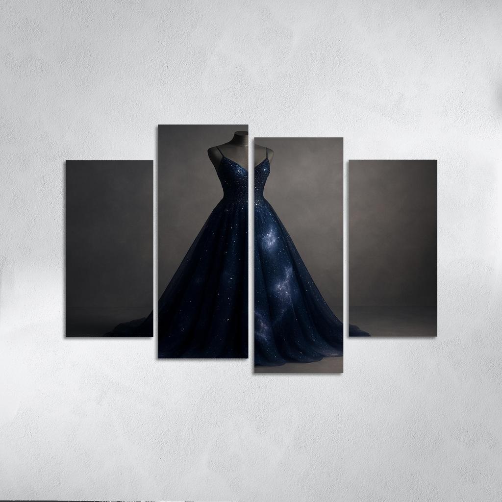 Celestial Elegance Contemporary Eveningwear multi-panel paintings