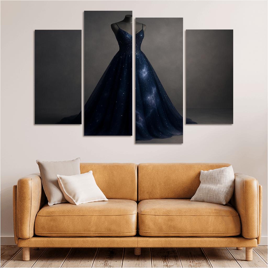 Celestial Elegance Contemporary Eveningwear multi-panel paintings