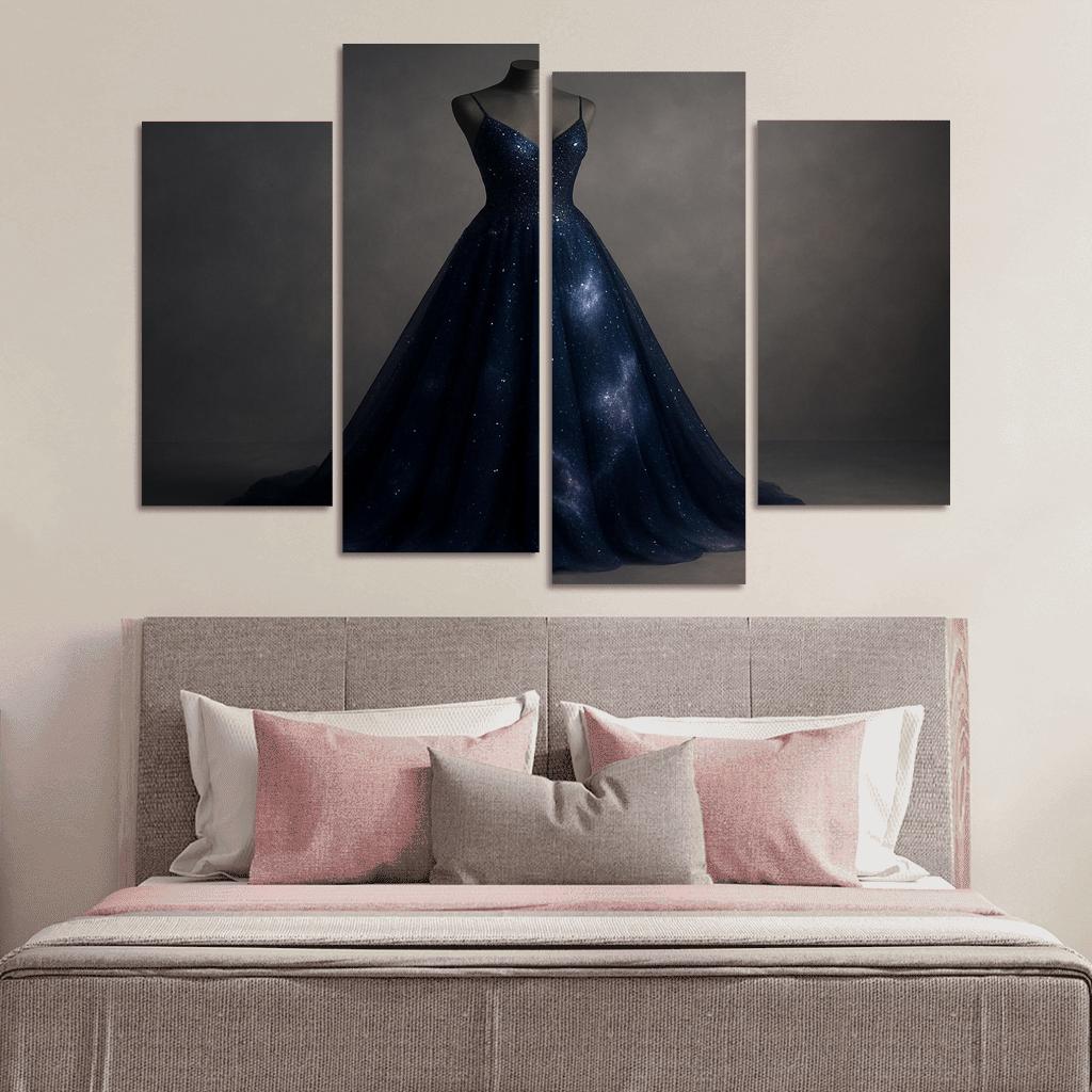 Celestial Elegance Contemporary Eveningwear multi-panel paintings