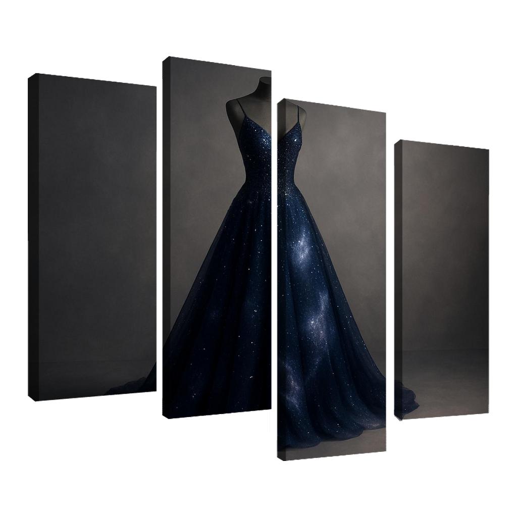 Celestial Elegance Contemporary Eveningwear multi-panel paintings