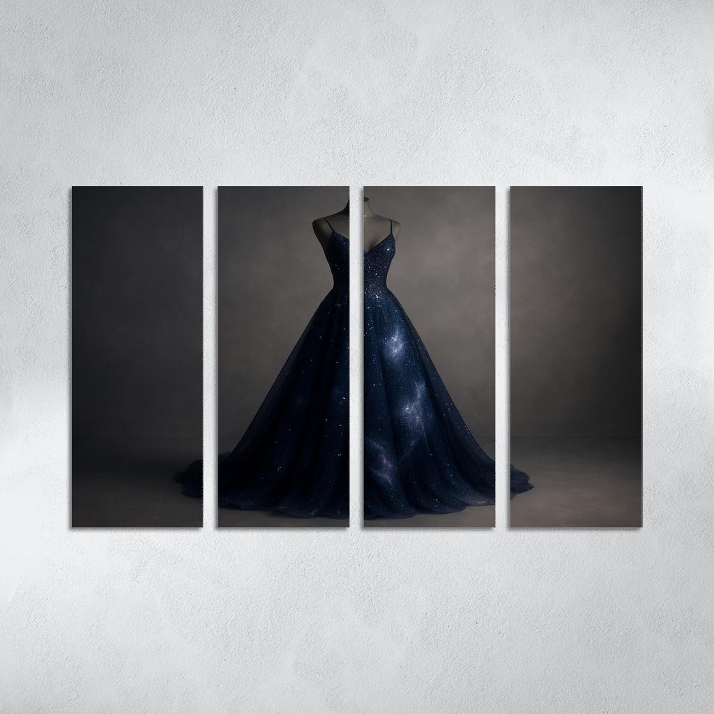 Celestial Elegance Contemporary Eveningwear multi-panel paintings