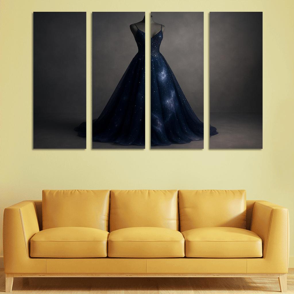Celestial Elegance Contemporary Eveningwear multi-panel paintings
