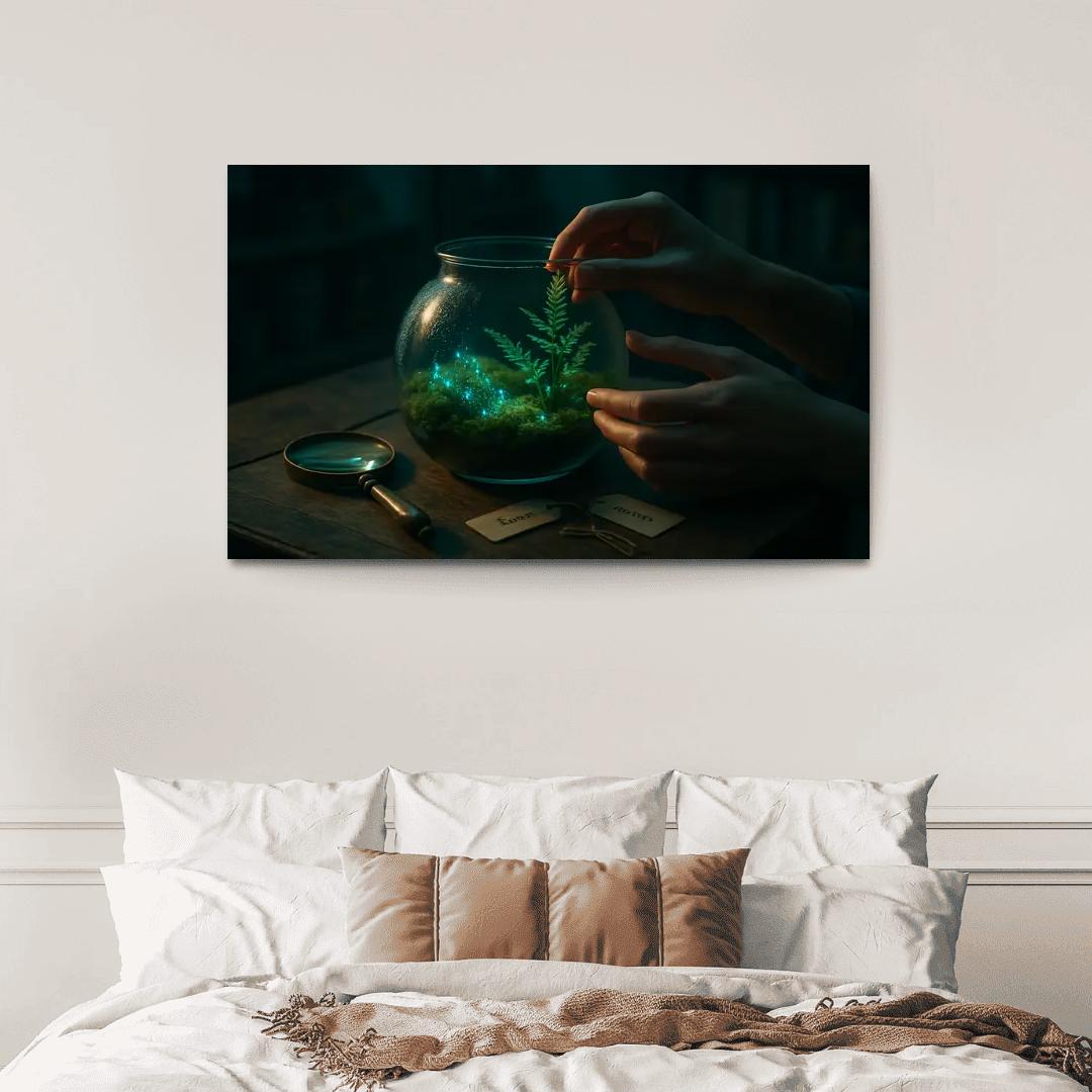 Bioluminescent Night Terrarium premium artwork frames