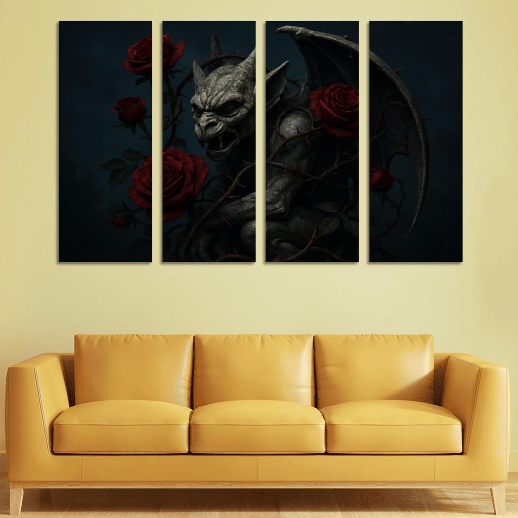 Midnight Rose Gargoyle one-piece frames