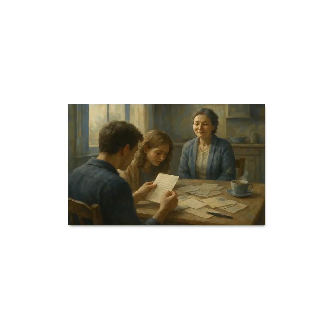 Letters Across The Kitchen Table abstract paintings frame