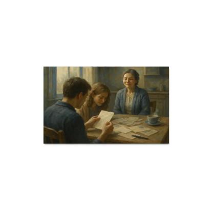 Letters Across The Kitchen Table abstract paintings frame