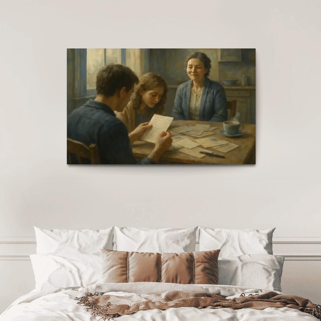 Letters Across The Kitchen Table abstract paintings frame