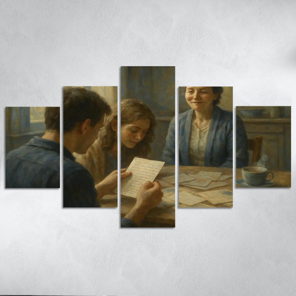 Letters Across The Kitchen Table abstract paintings frame