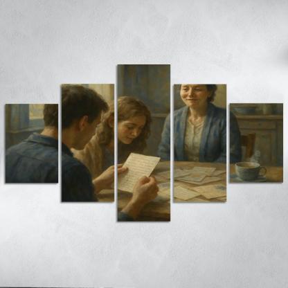 Letters Across The Kitchen Table abstract paintings frame