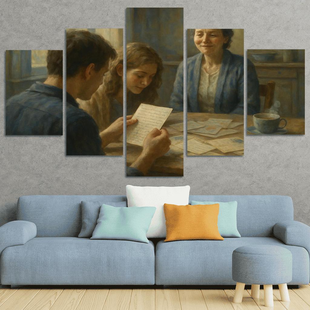 Letters Across The Kitchen Table abstract paintings frame