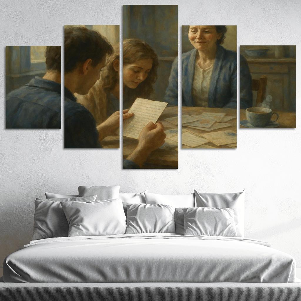 Letters Across The Kitchen Table abstract paintings frame