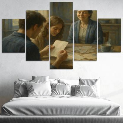 Letters Across The Kitchen Table abstract paintings frame