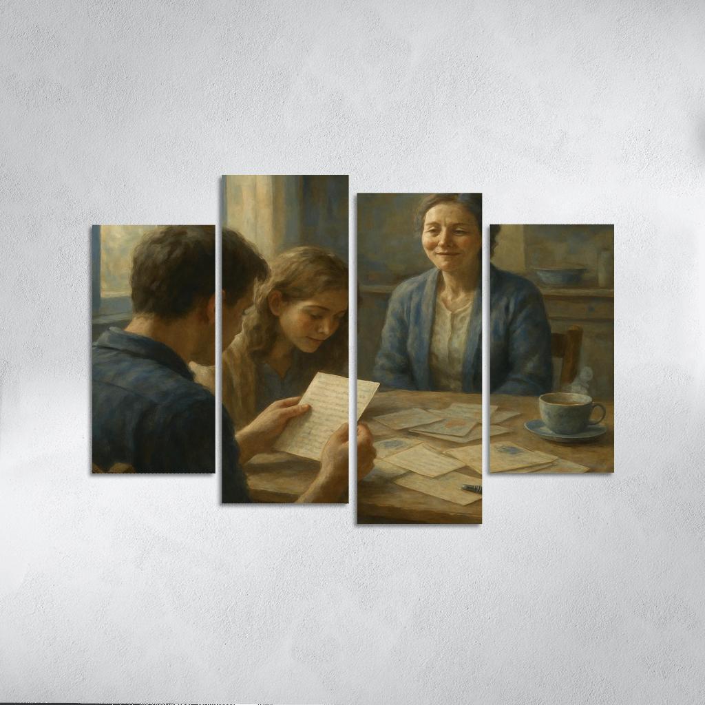 Letters Across The Kitchen Table abstract paintings frame