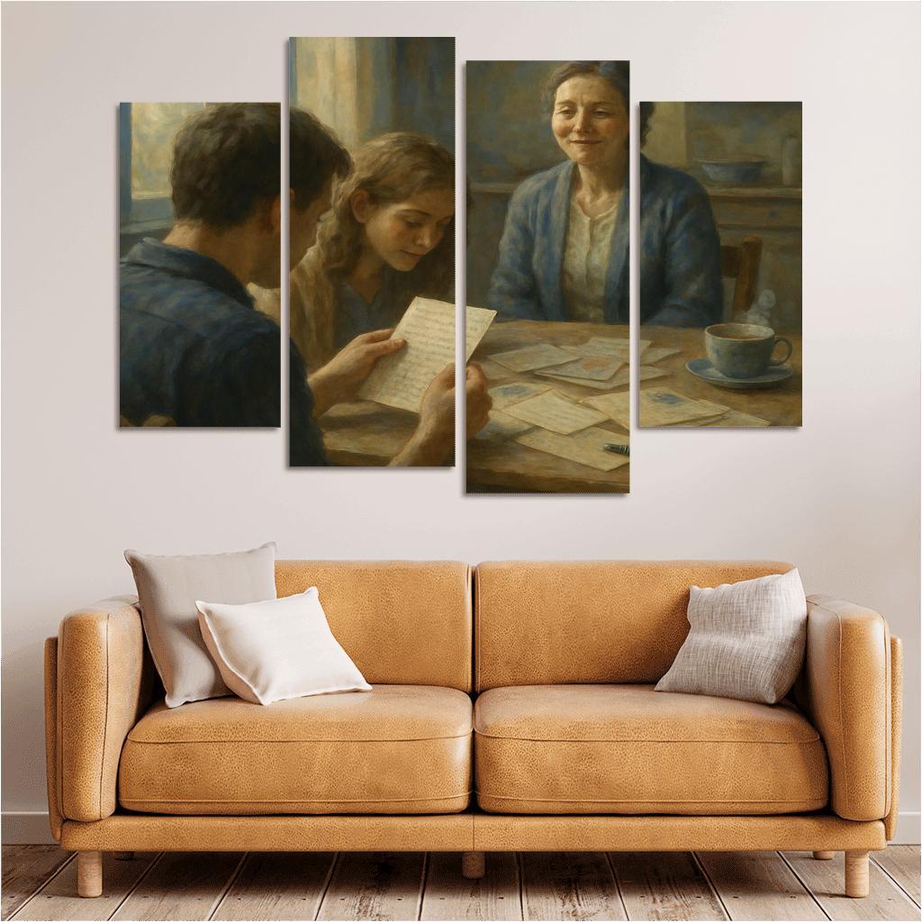 Letters Across The Kitchen Table abstract paintings frame