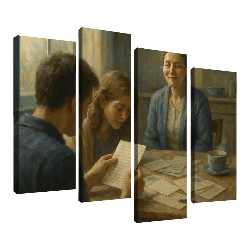 Letters Across The Kitchen Table abstract paintings frame