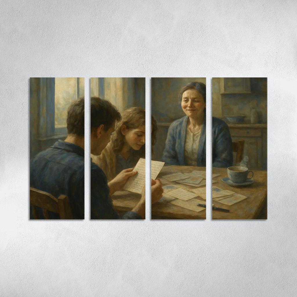 Letters Across The Kitchen Table abstract paintings frame