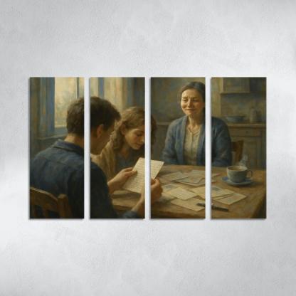 Letters Across The Kitchen Table abstract paintings frame