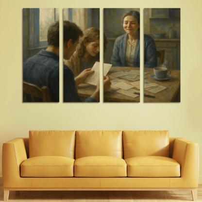 Letters Across The Kitchen Table abstract paintings frame