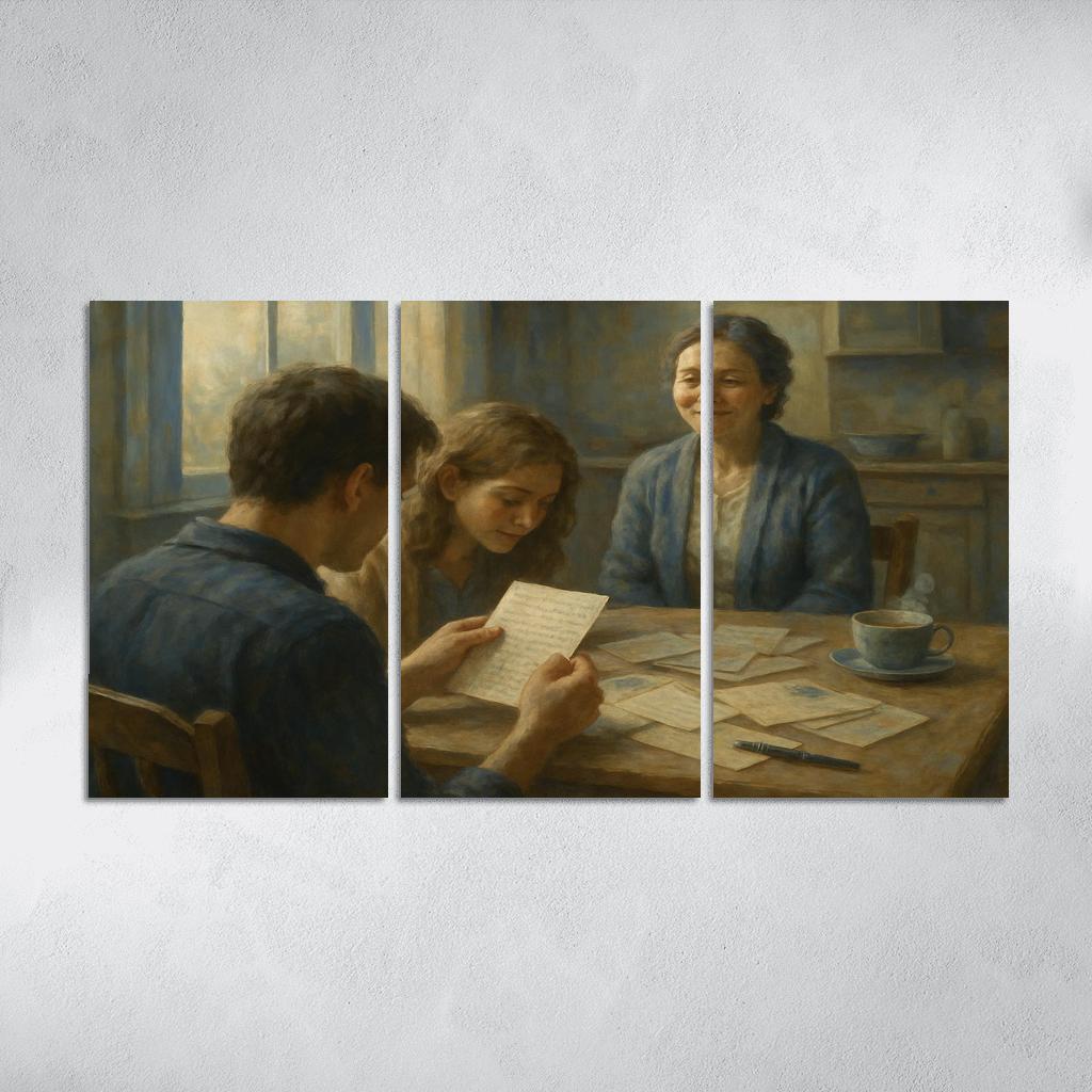 Letters Across The Kitchen Table abstract paintings frame