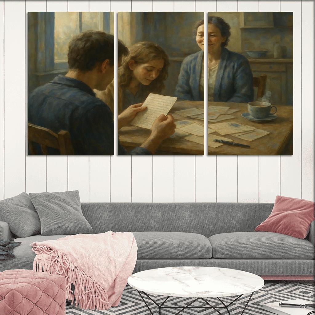 Letters Across The Kitchen Table abstract paintings frame