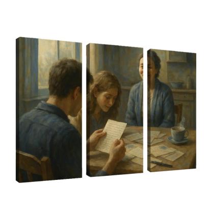 Letters Across The Kitchen Table abstract paintings frame