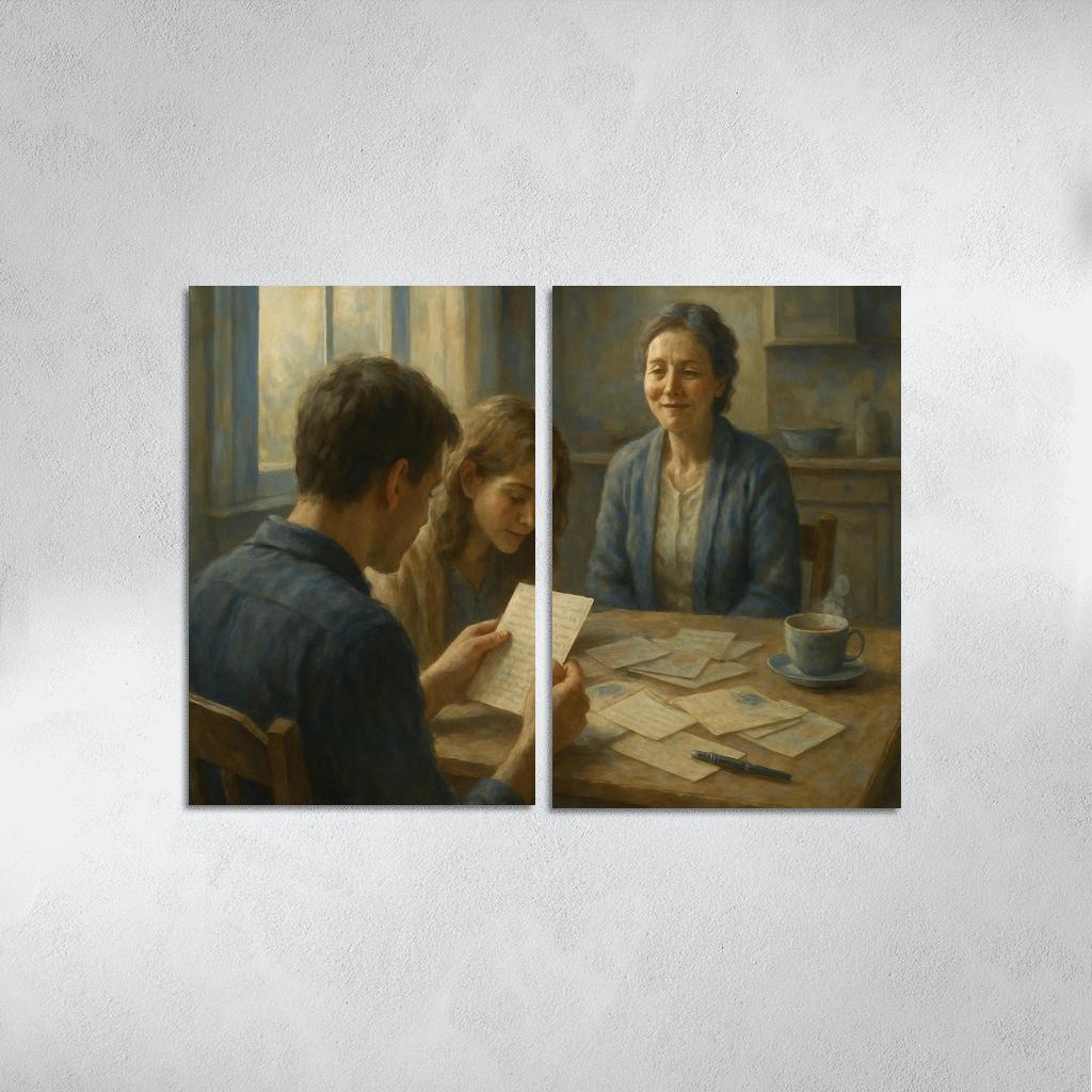 Letters Across The Kitchen Table abstract paintings frame