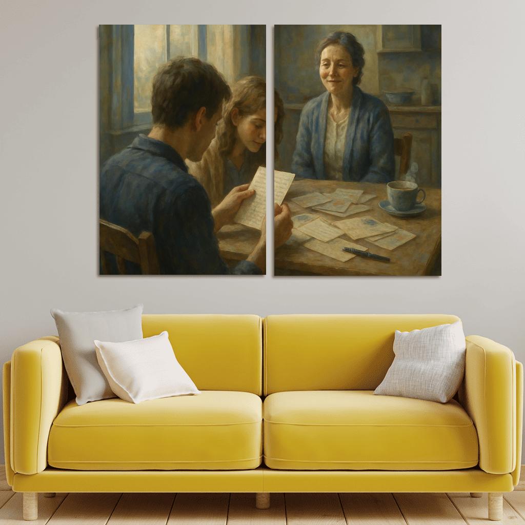 Letters Across The Kitchen Table abstract paintings frame