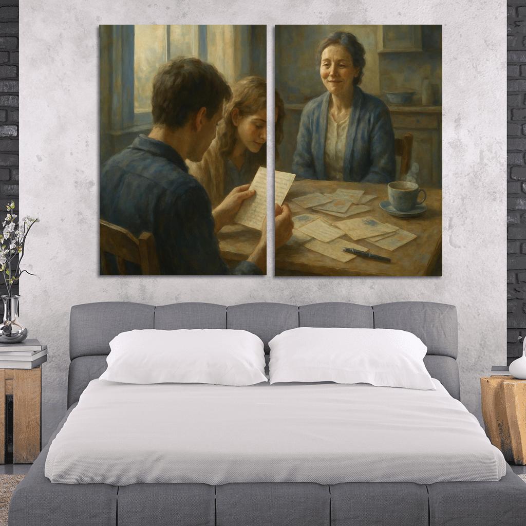 Letters Across The Kitchen Table abstract paintings frame