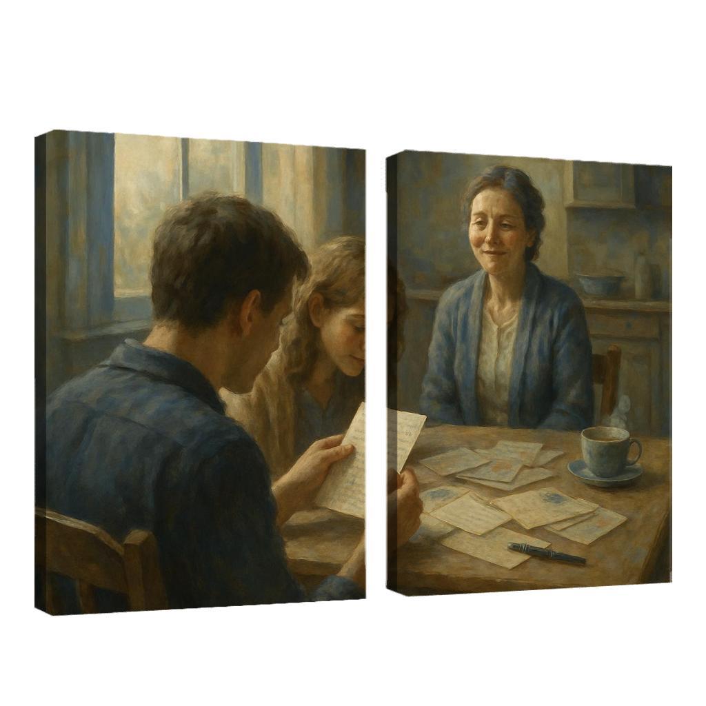 Letters Across The Kitchen Table abstract paintings frame