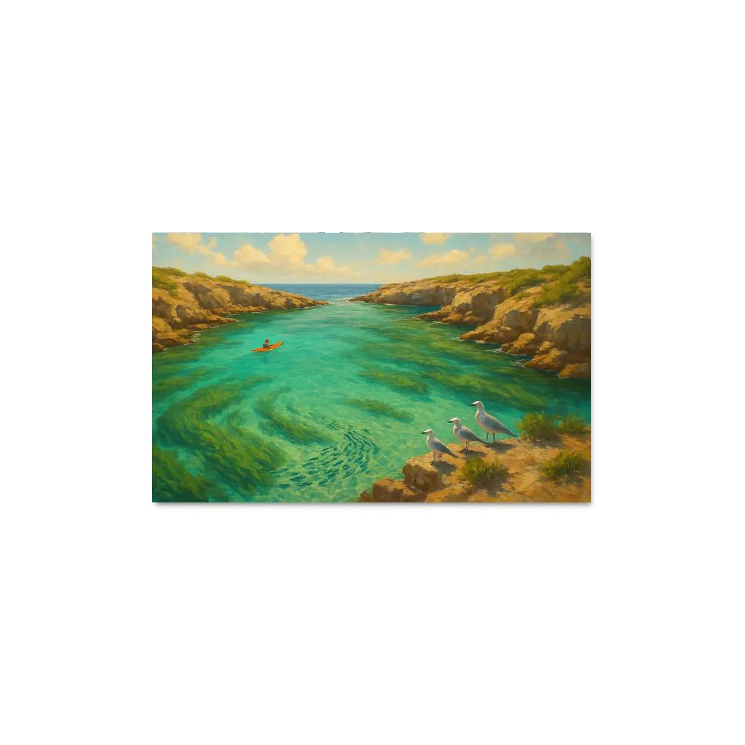 Hidden Seagrass Lagoon custom paintings frame