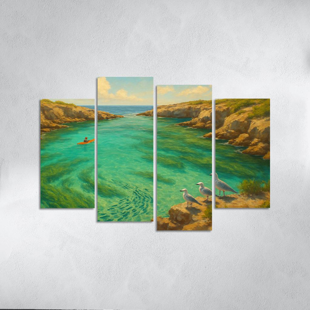 Hidden Seagrass Lagoon custom paintings frame