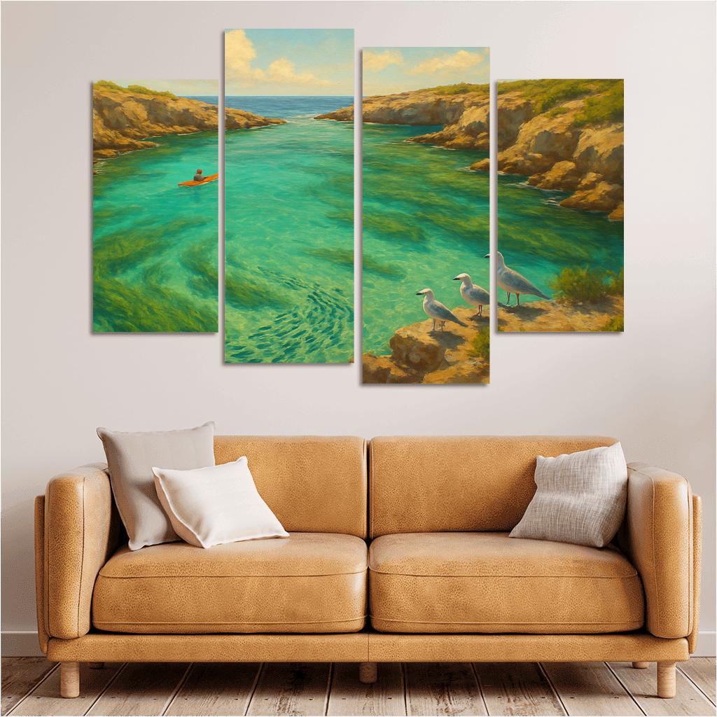 Hidden Seagrass Lagoon custom paintings frame