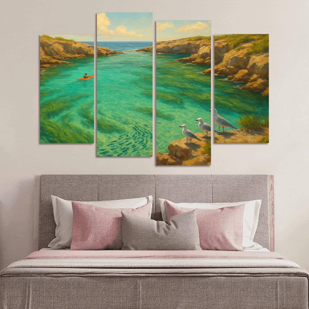 Hidden Seagrass Lagoon custom paintings frame