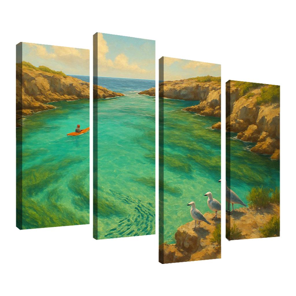 Hidden Seagrass Lagoon custom paintings frame
