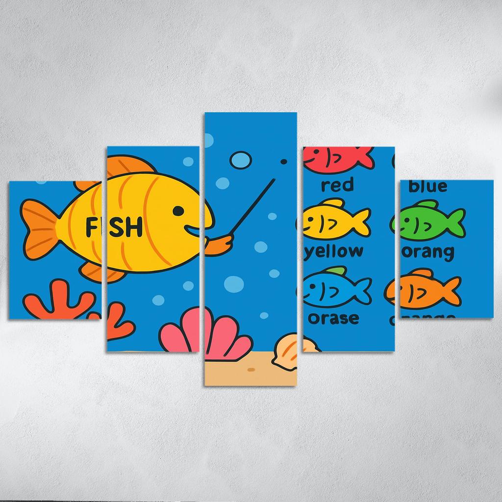 Coral School Of Fish framed paintings