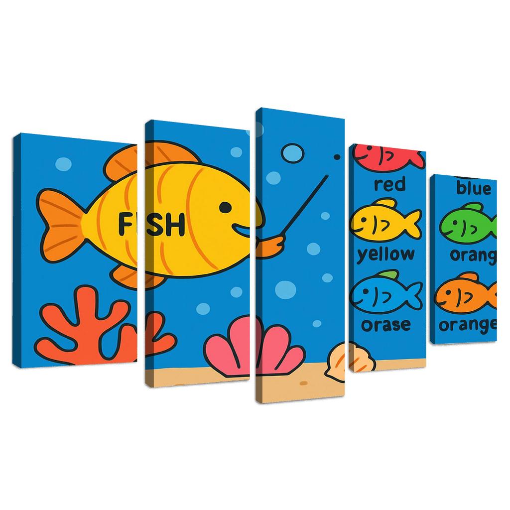 Coral School Of Fish framed paintings