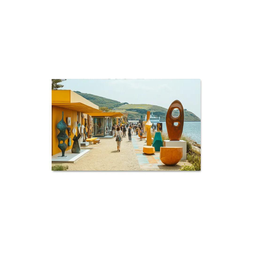 Naoshima Art Island Walk canvas paintings frame