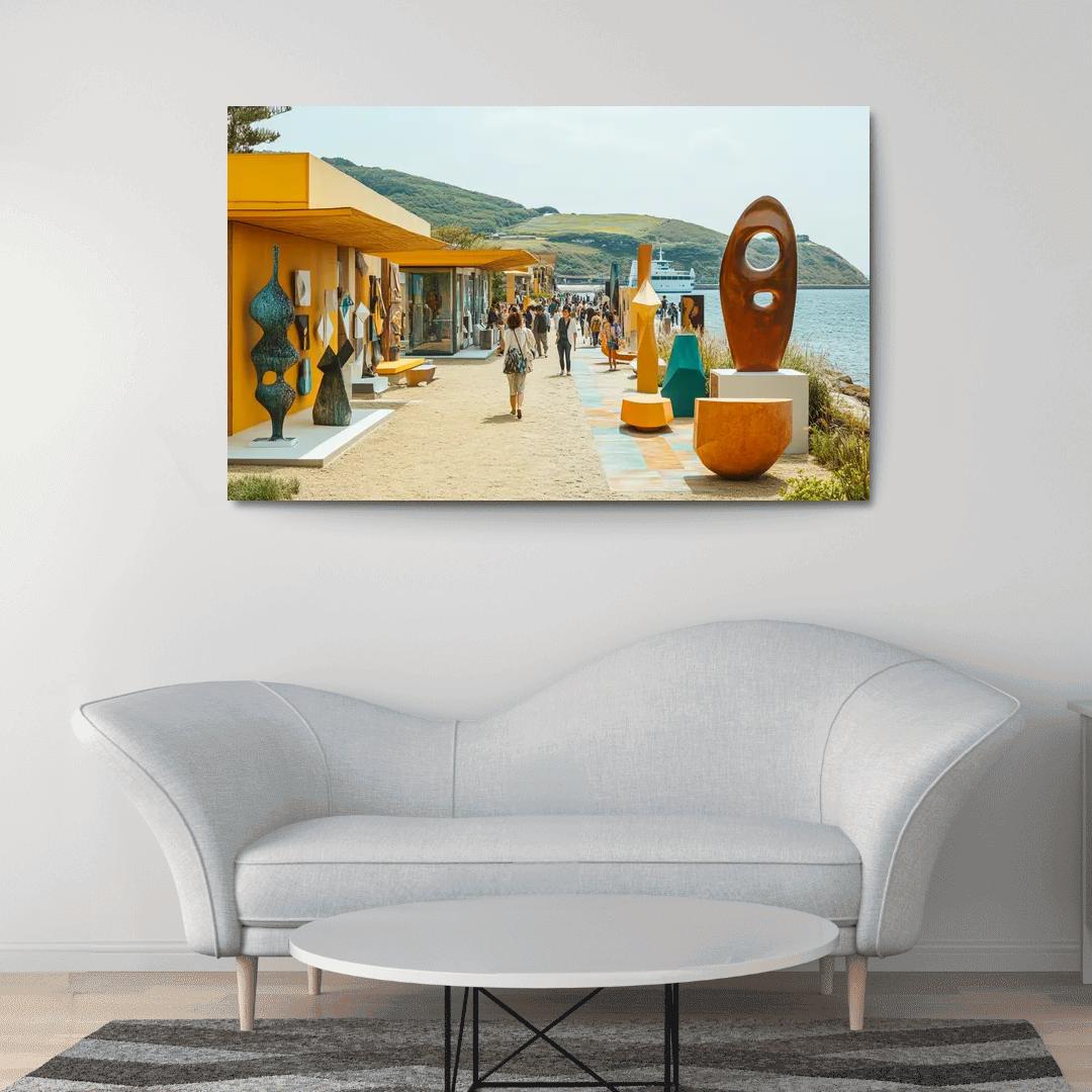 Naoshima Art Island Walk canvas paintings frame