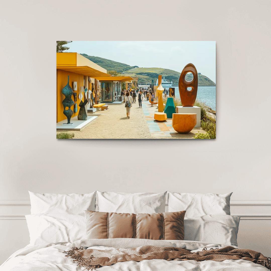 Naoshima Art Island Walk canvas paintings frame