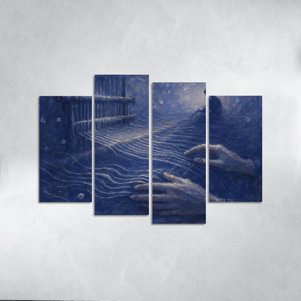 Memory Loom Of Echoes canvas paintings frame